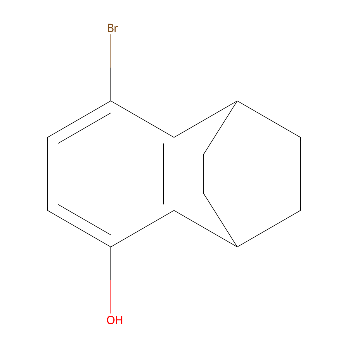 6-Bromotricyclo[6.2.2.0,2,7]dodeca-2(7),3,5-trien-3-ol molecular structure, CAS 2680533-14-4