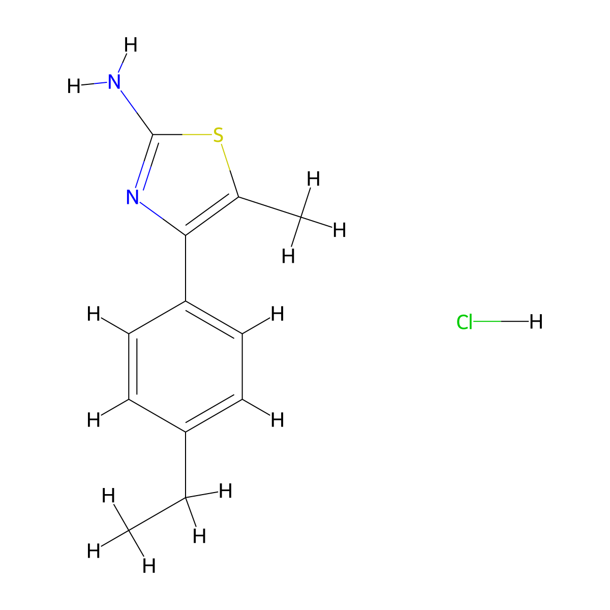 4-(4-Ethylphenyl)-5-methyl-1,3-thiazol-2-amine hydrochloride molecular structure, CAS 2680533-18-8