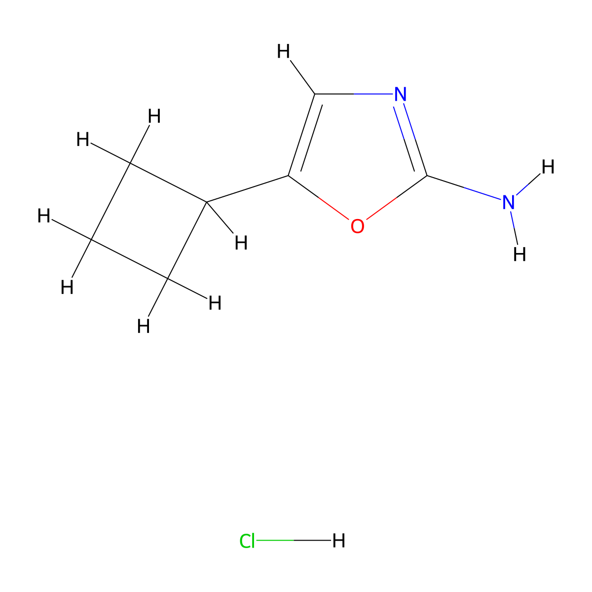 5-Cyclobutyl-1,3-oxazol-2-amine hydrochloride molecular structure, CAS 2680533-33-7