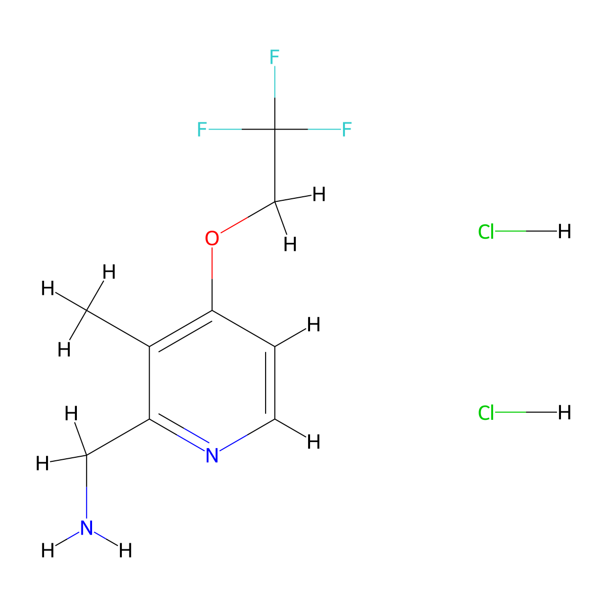 1-[3-Methyl-4-(2,2,2-trifluoroethoxy)pyridin-2-yl]methanamine dihydrochloride molecular structure, CAS 2680533-34-8