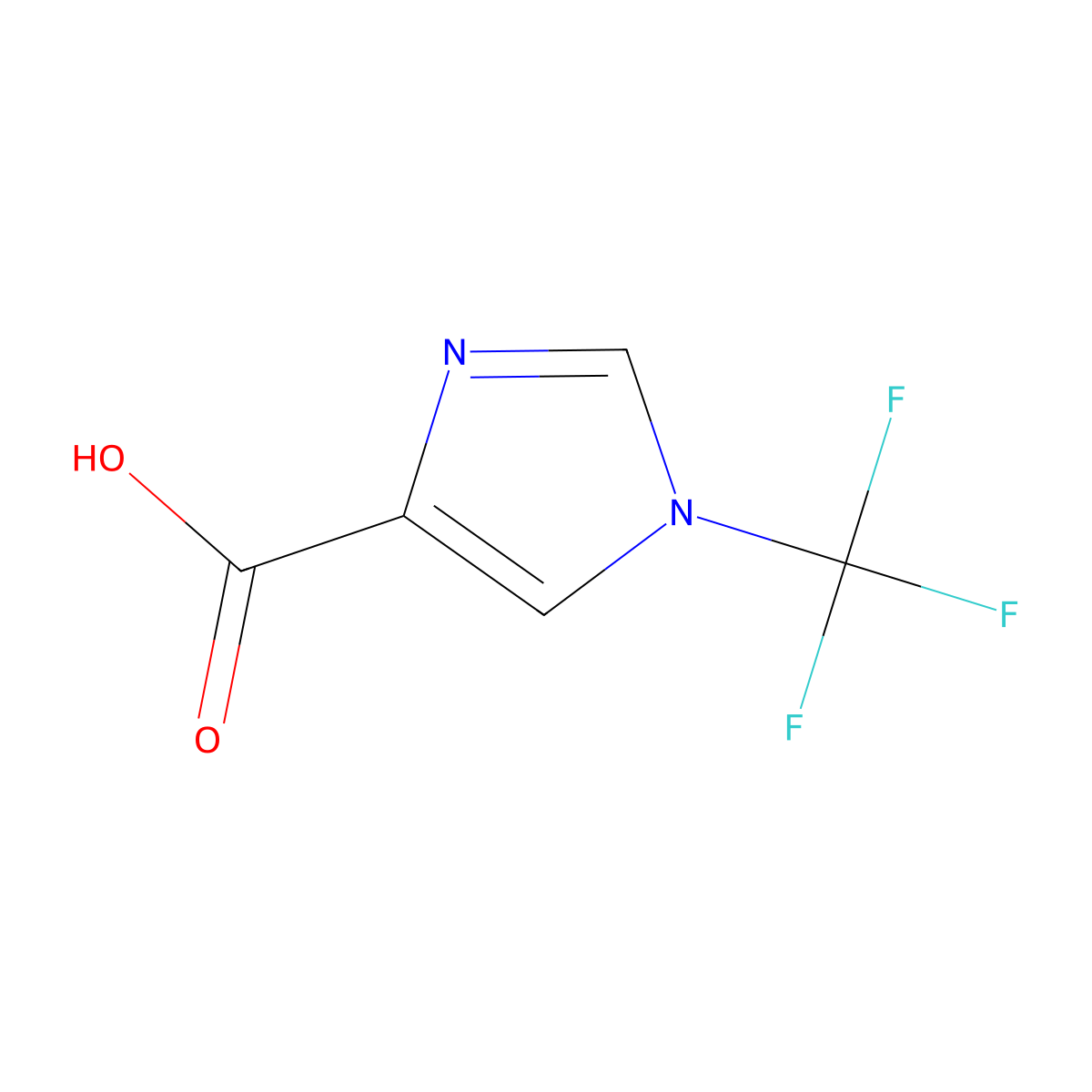 1-(trifluoromethyl)-1H-imidazole-4-carboxylic acid molecular structure, CAS 2680533-39-3