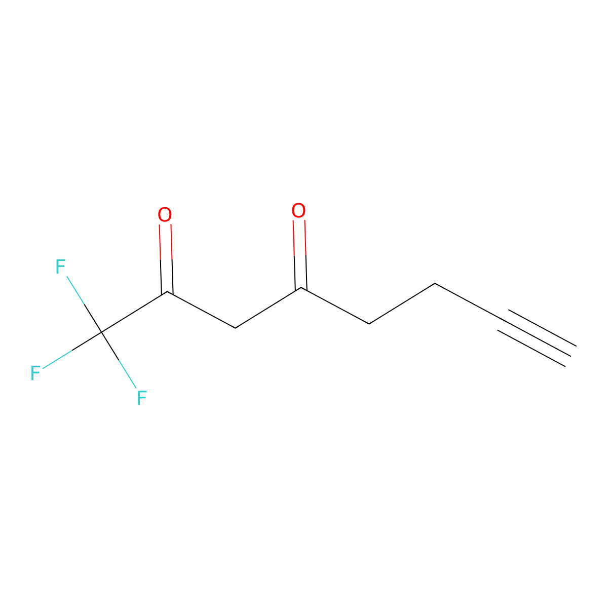 1,1,1-Trifluorooct-7-yne-2,4-dione molecular structure, CAS 2680533-40-6