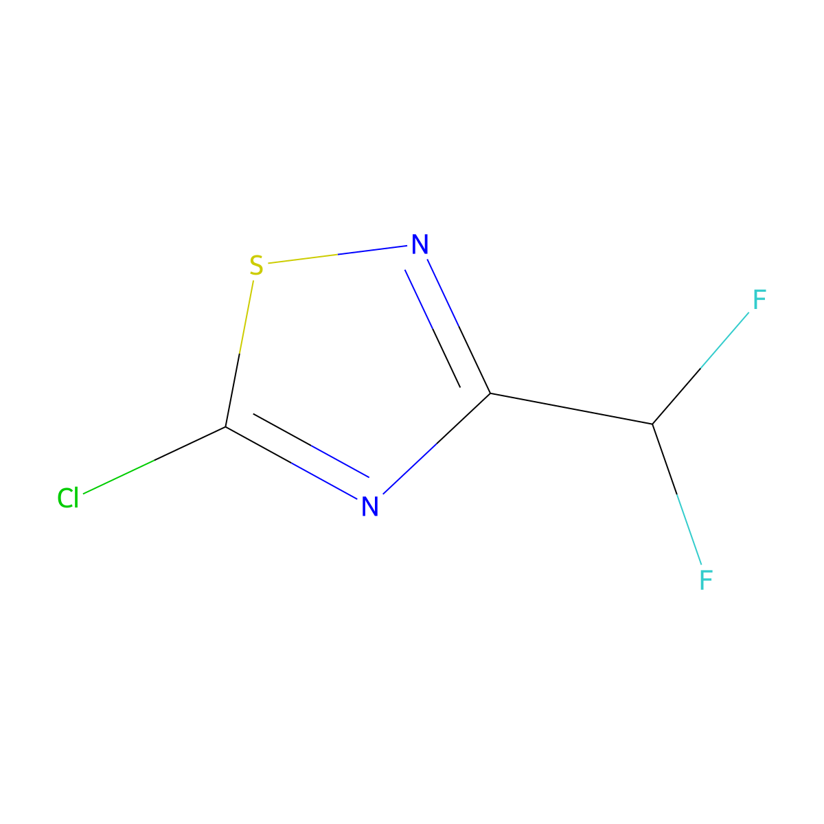5-Chloro-3-(difluoromethyl)-1,2,4-thiadiazole molecular structure, CAS 2680533-42-8