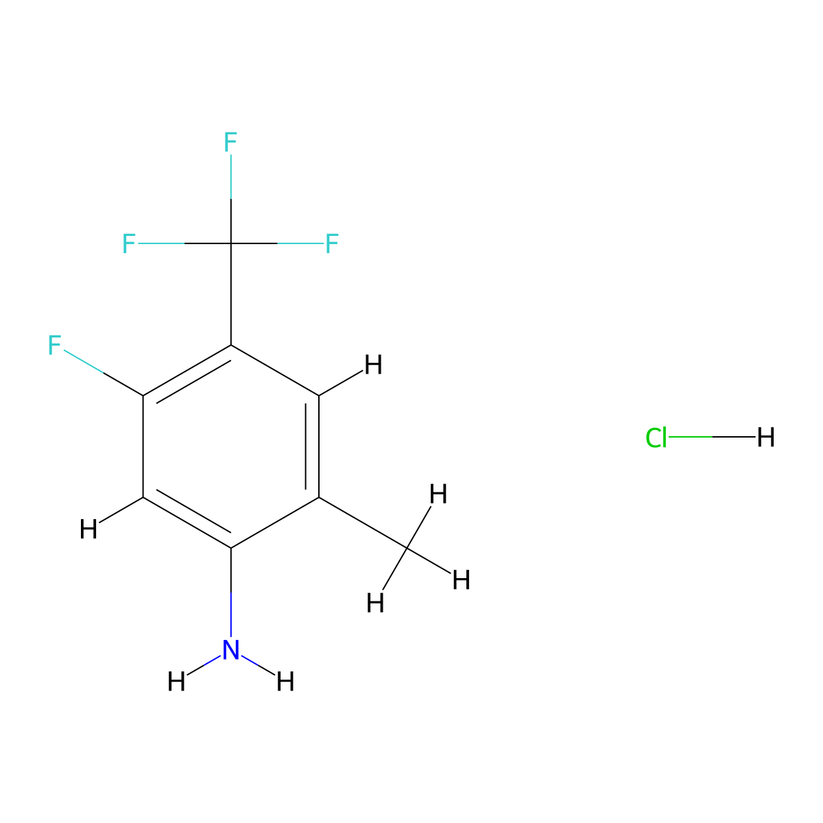 5-Fluoro-2-methyl-4-(trifluoromethyl)aniline hydrochloride molecular structure, CAS 2680533-45-1