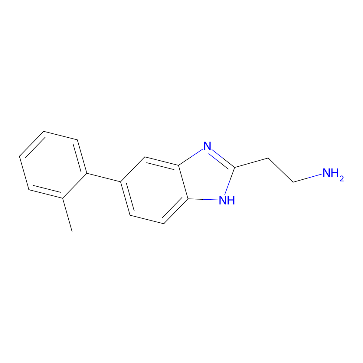 2-[5-(2-methylphenyl)-1H-1,3-benzodiazol-2-yl]ethan-1-amine molecular structure, CAS 2680533-47-3