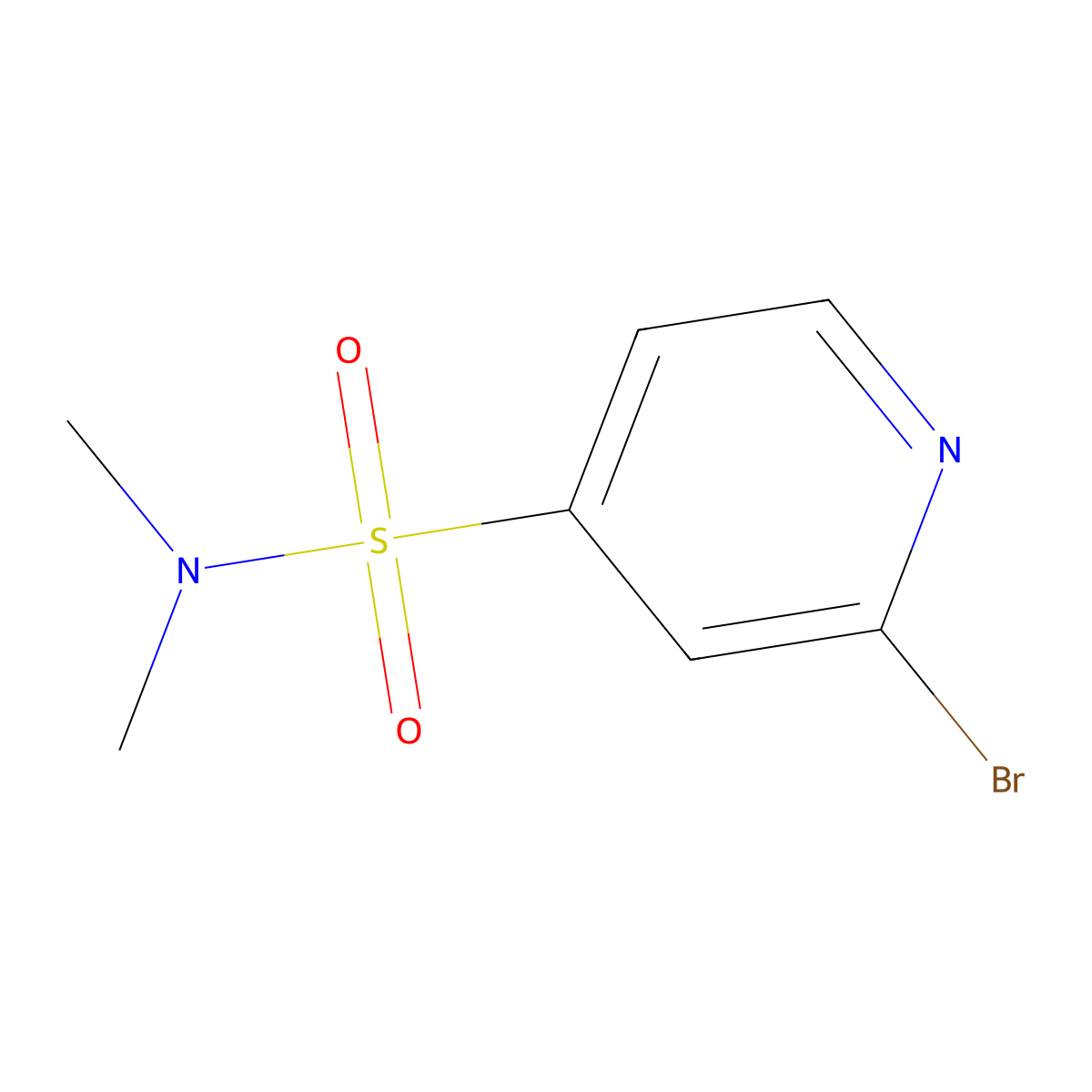 2-bromo-N,N-dimethylpyridine-4-sulfonamide molecular structure, CAS 2680533-57-5