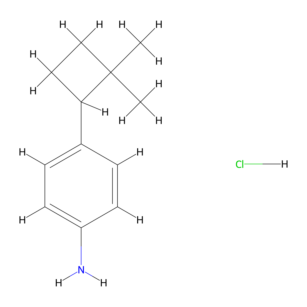 4-(2,2-Dimethylcyclobutyl)aniline hydrochloride molecular structure, CAS 2680533-62-2