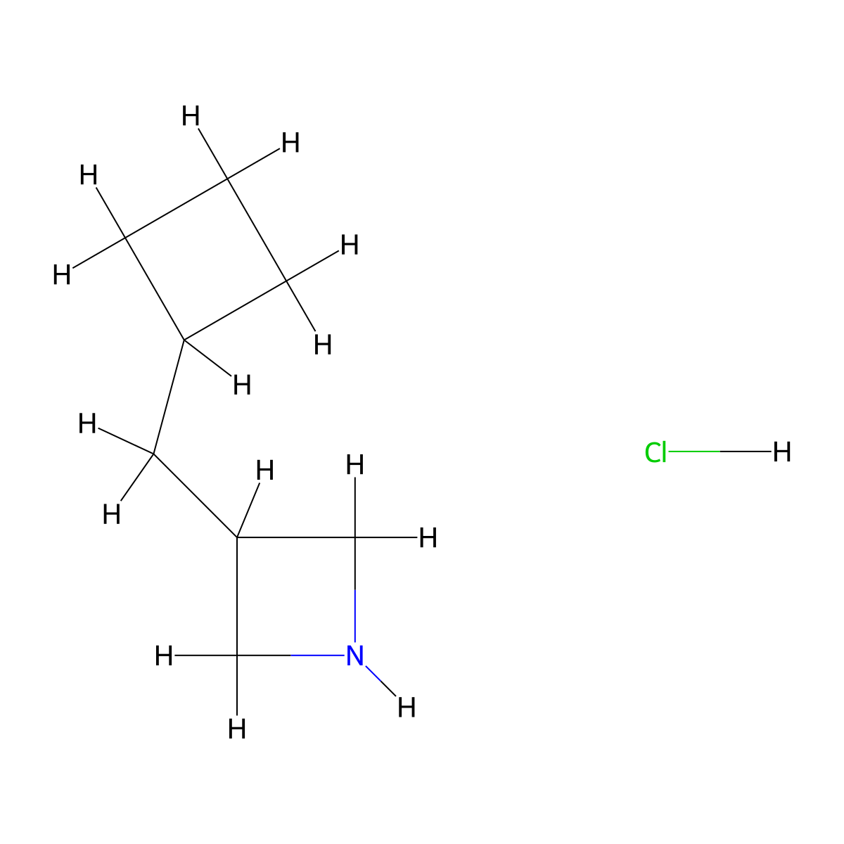 3-(Cyclobutylmethyl)azetidine hydrochloride molecular structure, CAS 2680533-68-8