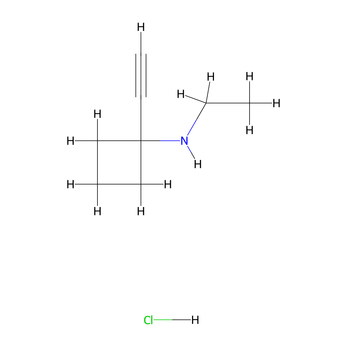 N-ethyl-1-ethynylcyclobutan-1-amine hydrochloride molecular structure, CAS 2680533-70-2