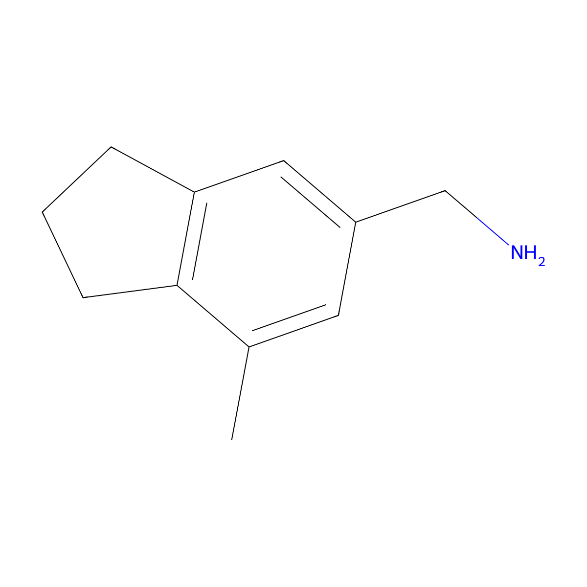 1-(7-methyl-2,3-dihydro-1H-inden-5-yl)methanamine molecular structure, CAS 2680533-76-8