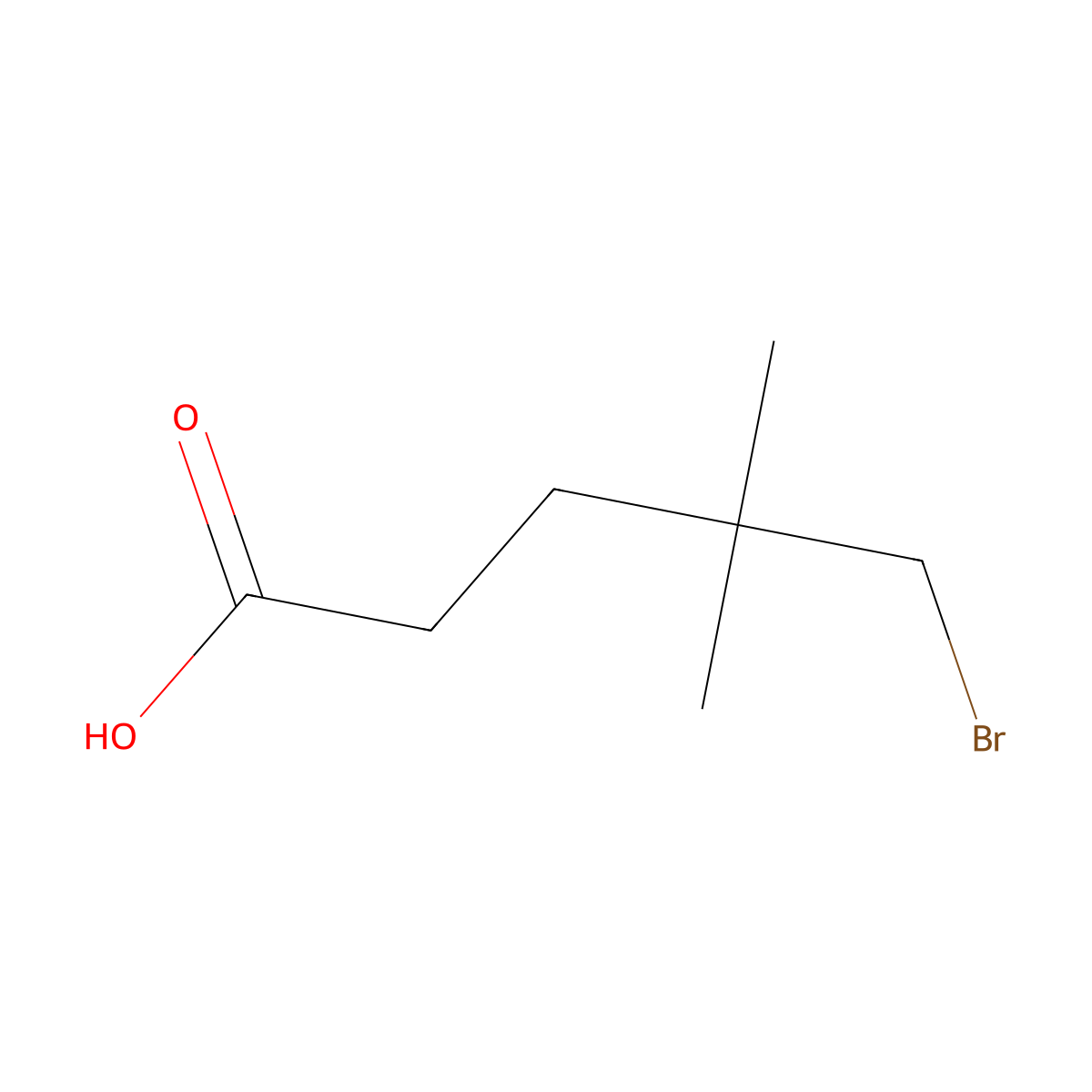 5-Bromo-4,4-dimethylpentanoic acid molecular structure, CAS 2680533-78-0