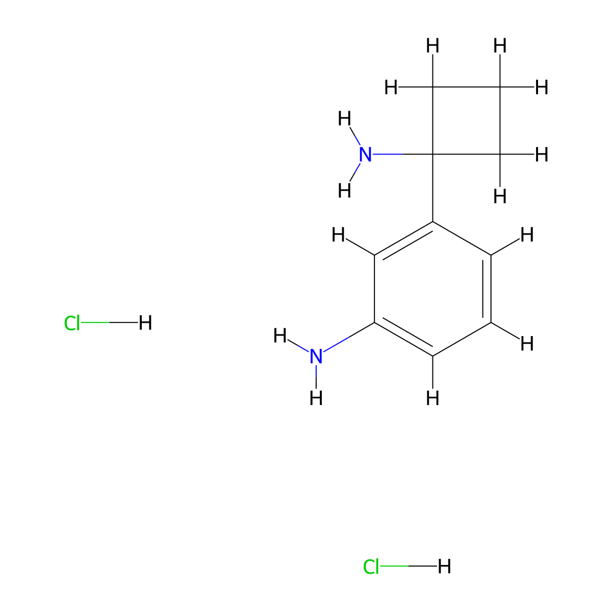 3-(1-Aminocyclobutyl)aniline dihydrochloride molecular structure, CAS 2680533-80-4