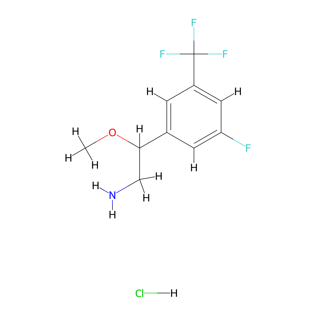 2-[3-Fluoro-5-(trifluoromethyl)phenyl]-2-methoxyethan-1-amine hydrochloride molecular structure, CAS 2680534-11-4