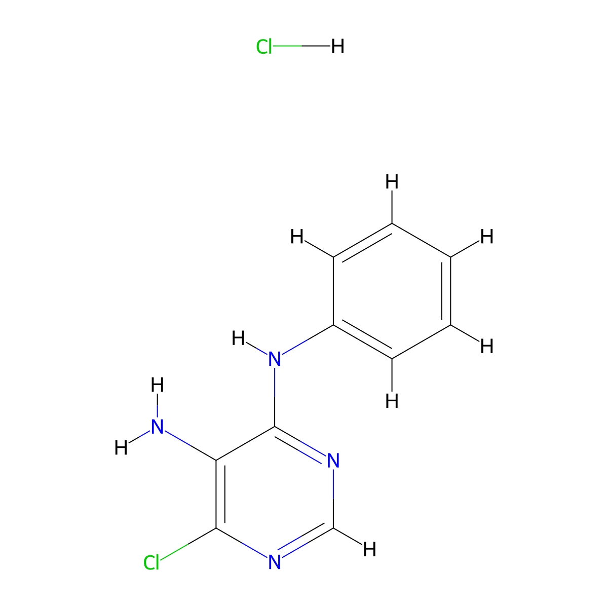 6-chloro-N4-phenylpyrimidine-4,5-diamine hydrochloride molecular structure, CAS 2680534-17-0