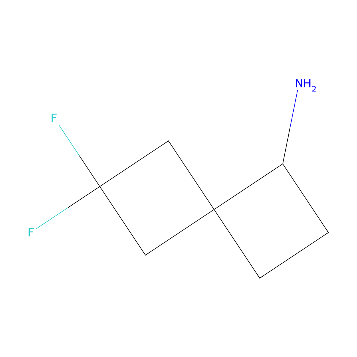 6,6-Difluorospiro[3.3]heptan-1-amine molecular structure, CAS 2680534-25-0