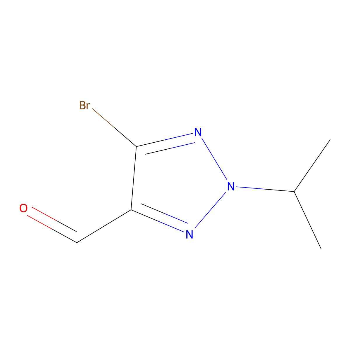 5-bromo-2-(propan-2-yl)-2H-1,2,3-triazole-4-carbaldehyde molecular structure, CAS 2680534-28-3