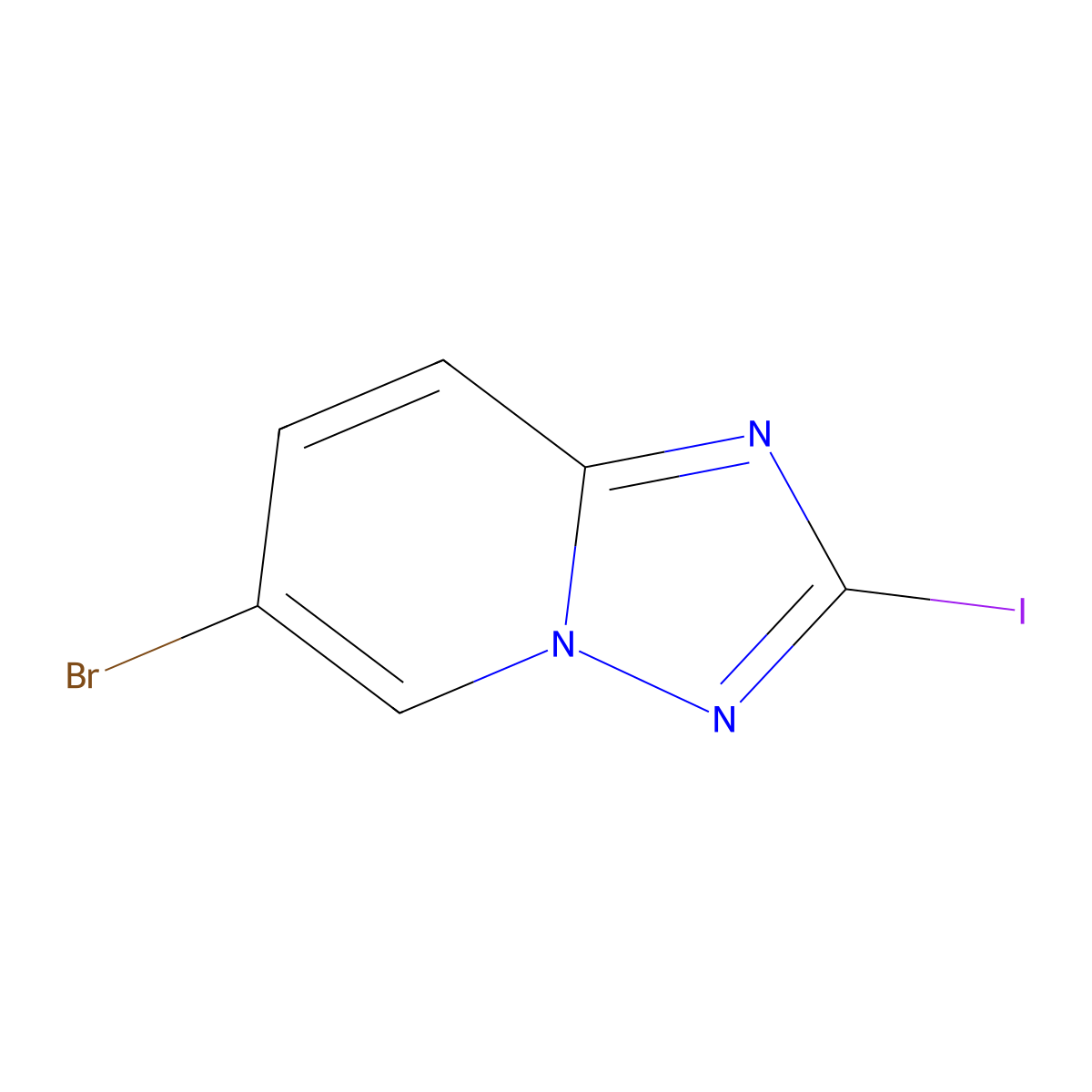 6-Bromo-2-iodo-[1,2,4]triazolo[1,5-a]pyridine molecular structure, CAS 2680534-29-4