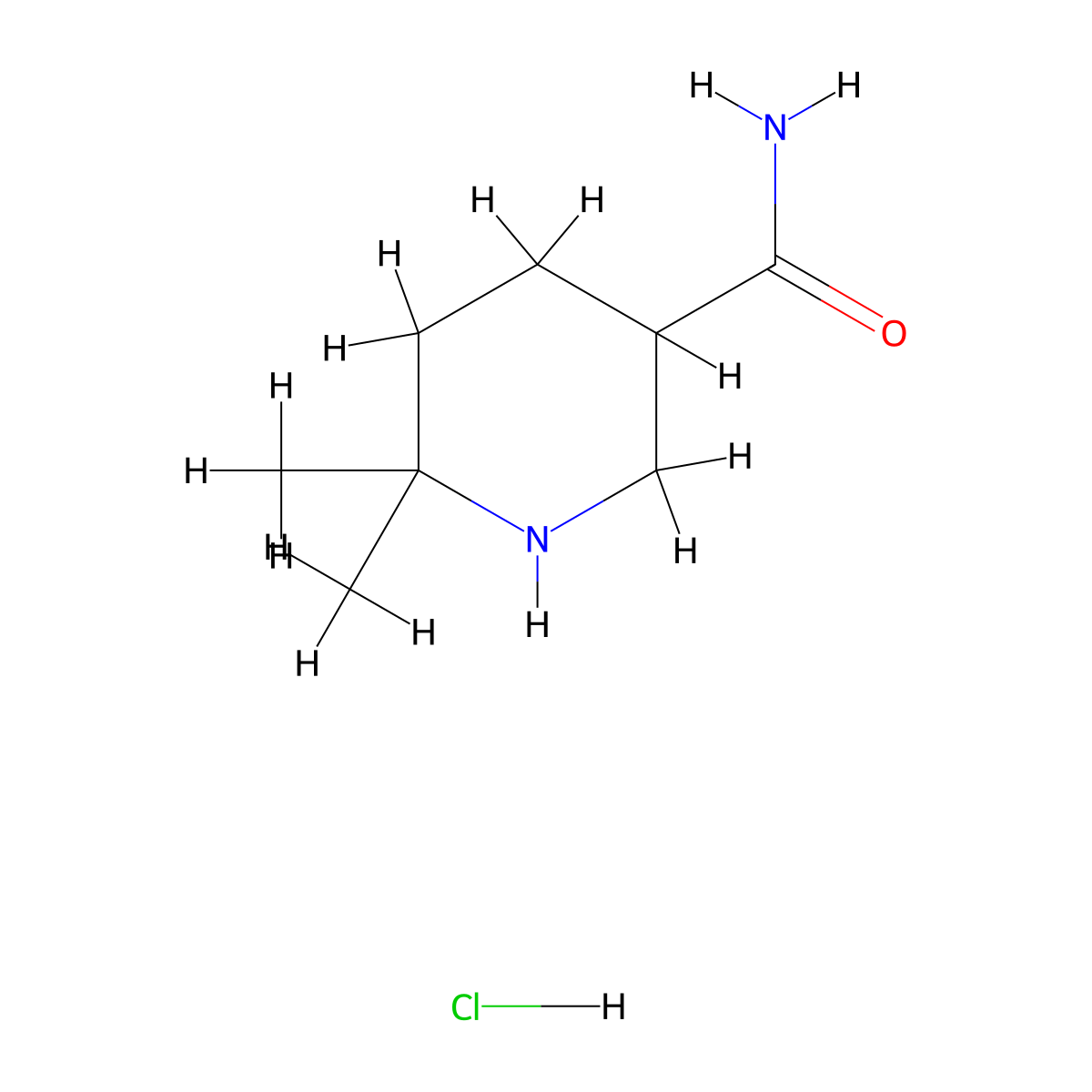 6,6-Dimethylpiperidine-3-carboxamide hydrochloride molecular structure, CAS 2680534-31-8