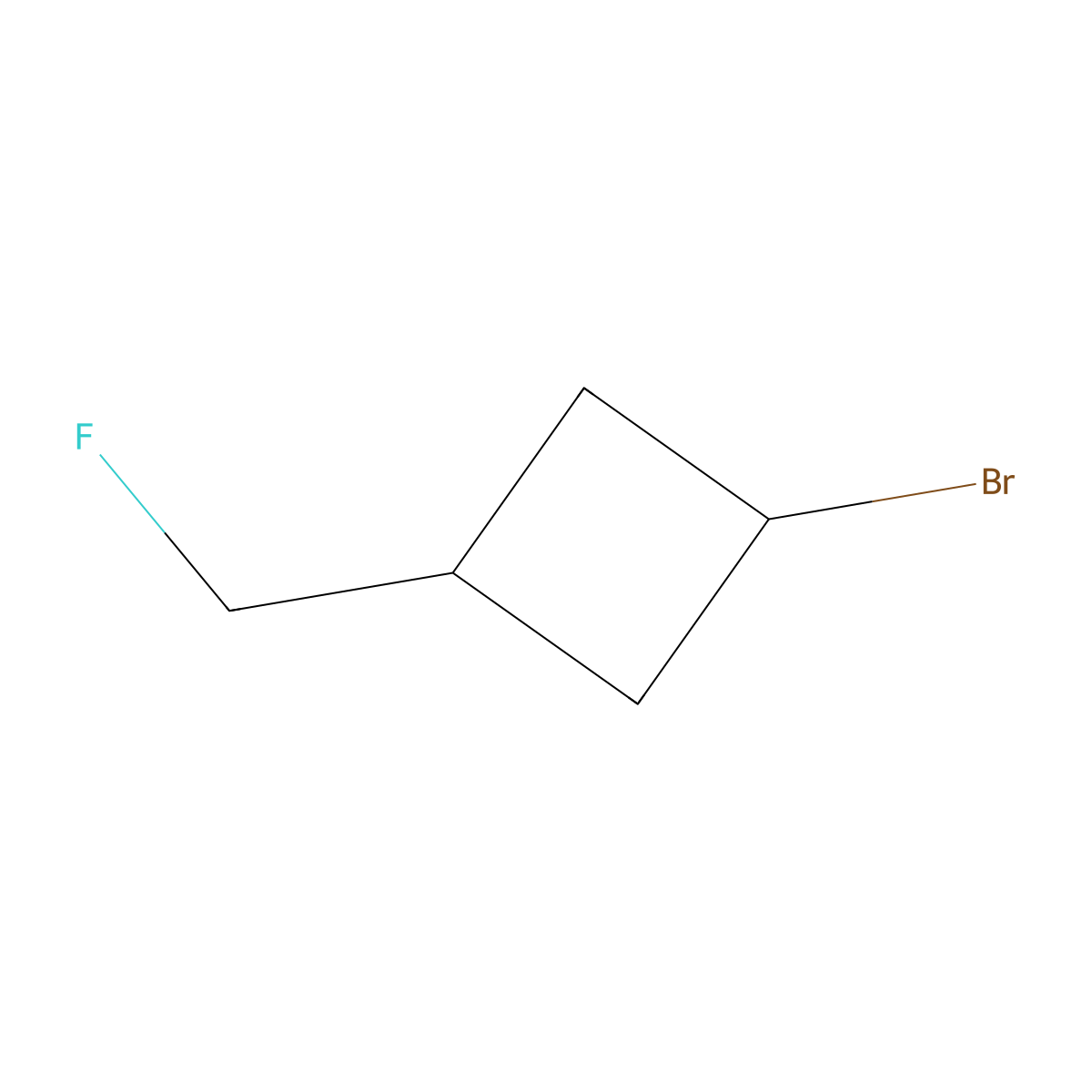 1-Bromo-3-(fluoromethyl)cyclobutane molecular structure, CAS 2680534-55-6
