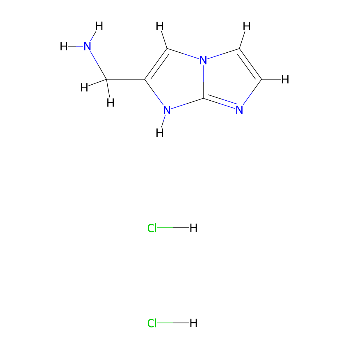 1-{1H-[1,3]diazolo[1,2-a]imidazol-2-yl}methanamine dihydrochloride molecular structure, CAS 2680534-64-7
