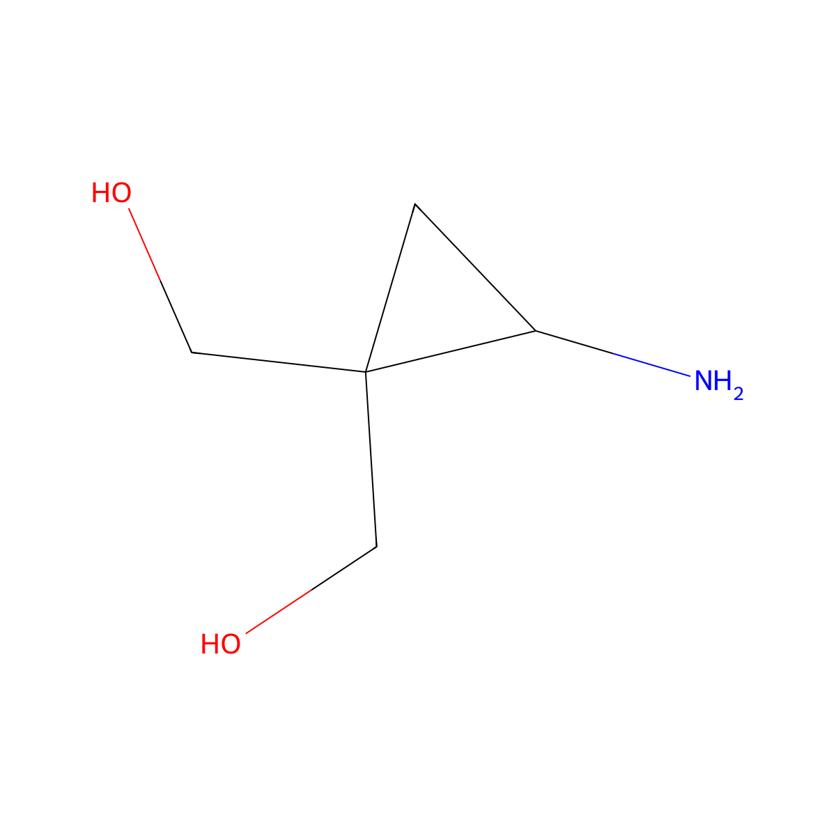 [2-Amino-1-(hydroxymethyl)cyclopropyl]methanol molecular structure, CAS 2680534-74-9