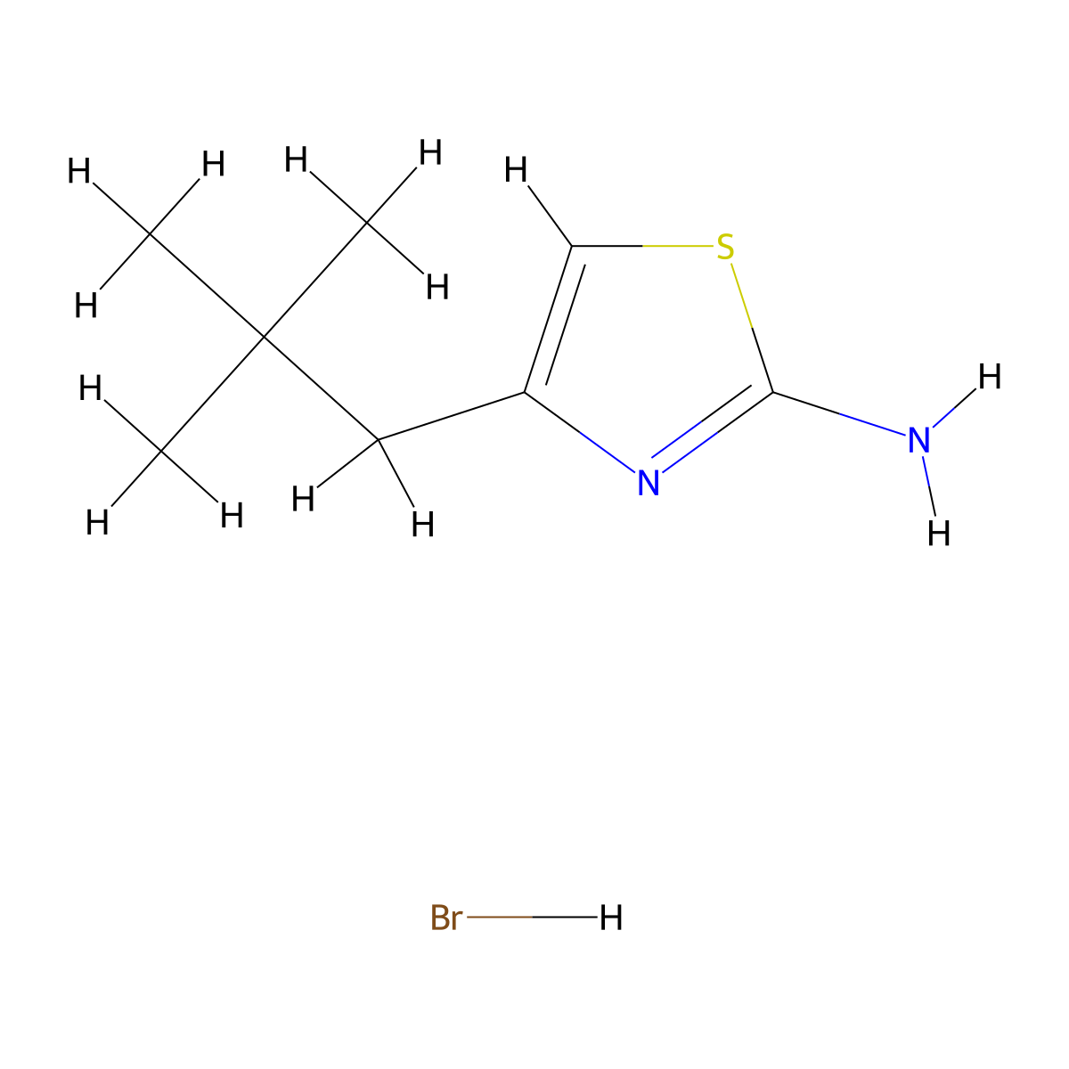 4-(2,2-Dimethylpropyl)-1,3-thiazol-2-amine hydrobromide molecular structure, CAS 2680534-90-9