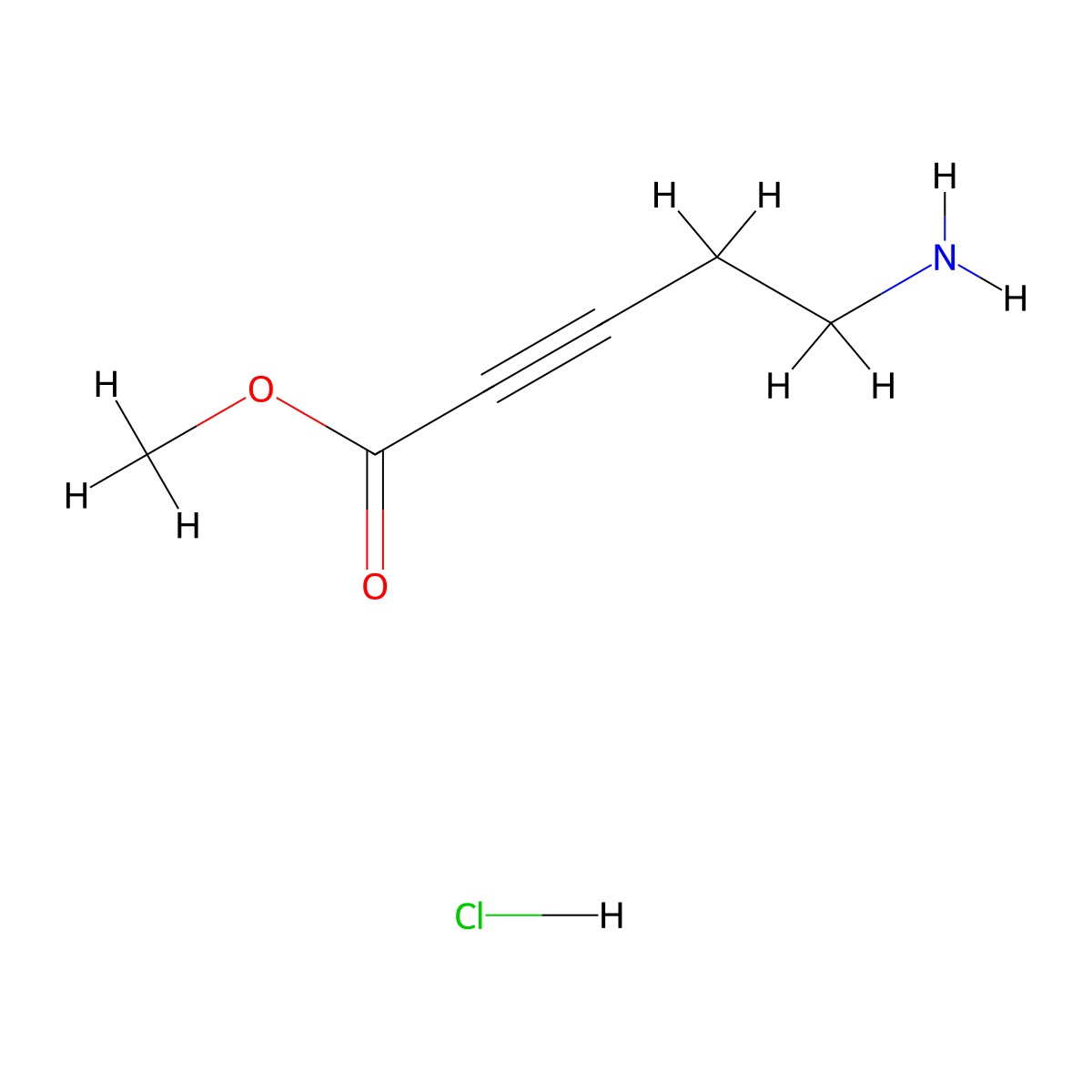Methyl 5-aminopent-2-ynoate hydrochloride molecular structure, CAS 2680534-92-1
