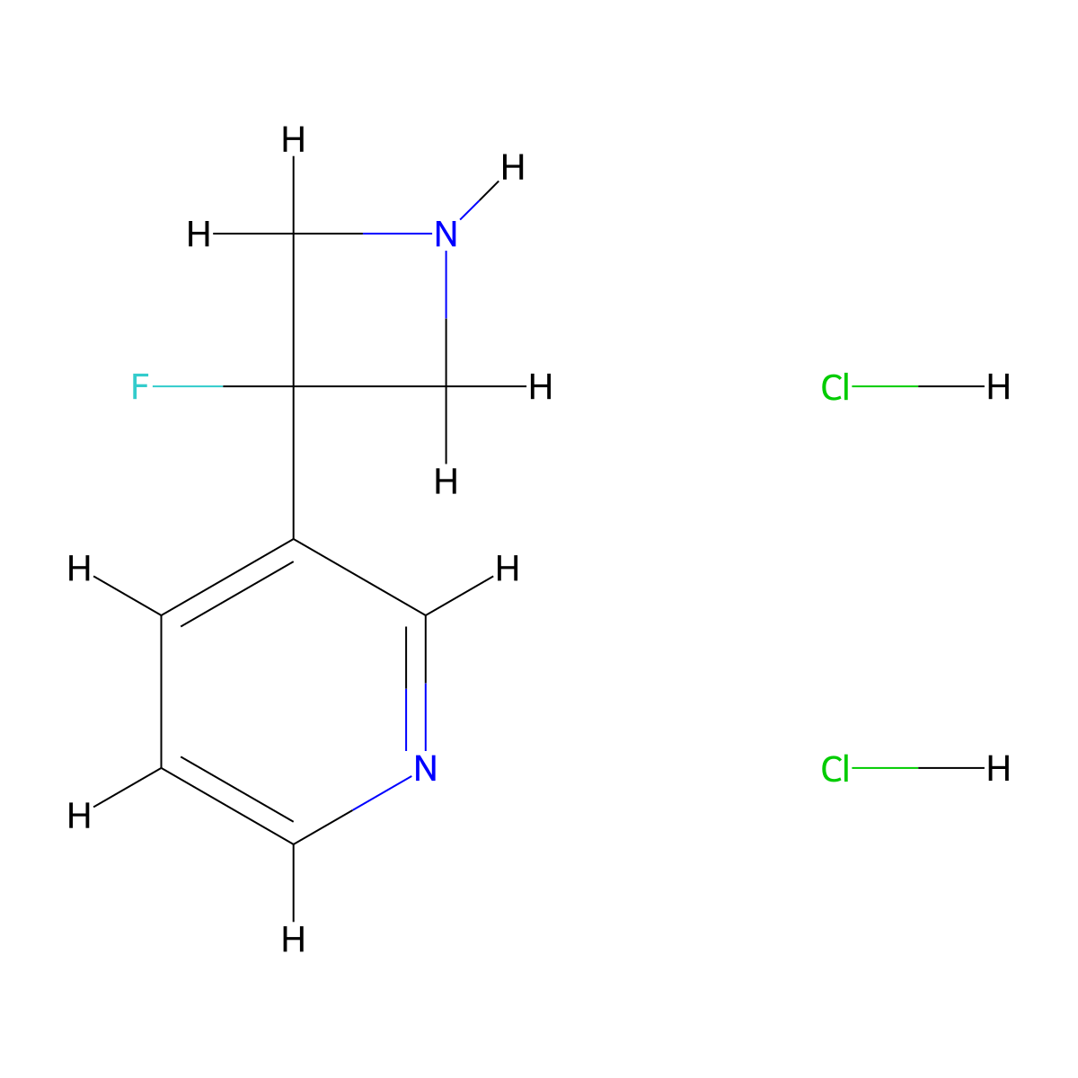 3-(3-Fluoroazetidin-3-yl)pyridine dihydrochloride molecular structure, CAS 2680535-91-3