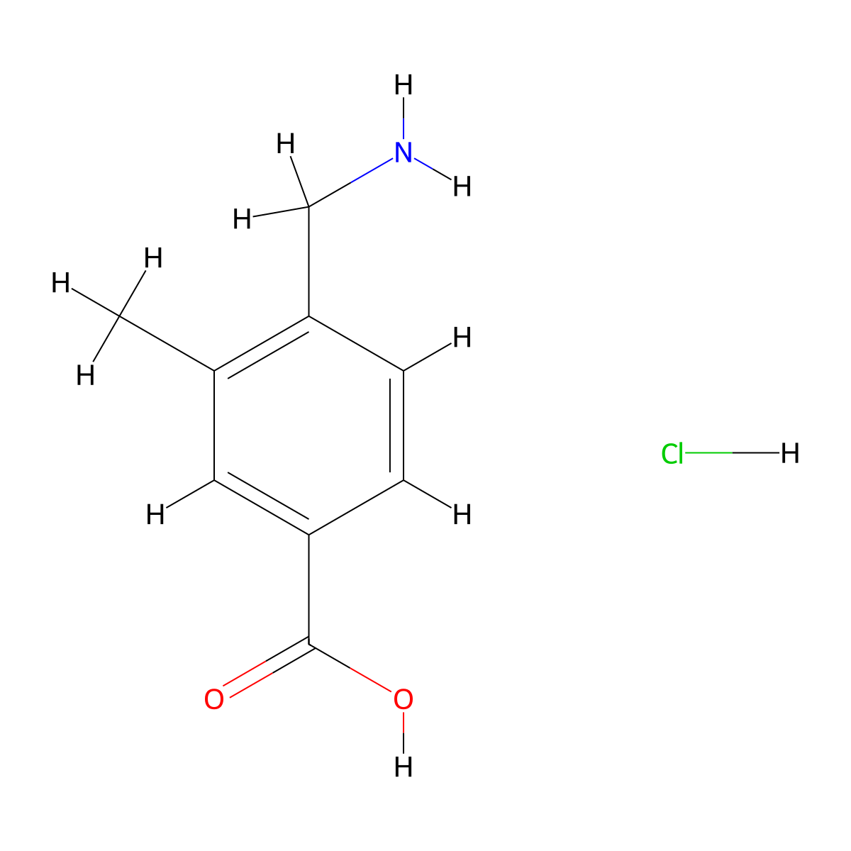 4-(Aminomethyl)-3-methylbenzoic acid hydrochloride molecular structure, CAS 2680535-92-4