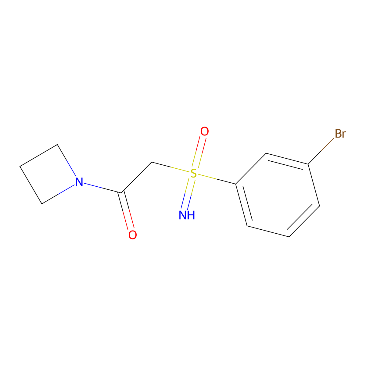 [2-(Azetidin-1-yl)-2-oxoethyl](3-bromophenyl)imino-lambda6-sulfanone molecular structure, CAS 2680536-05-2
