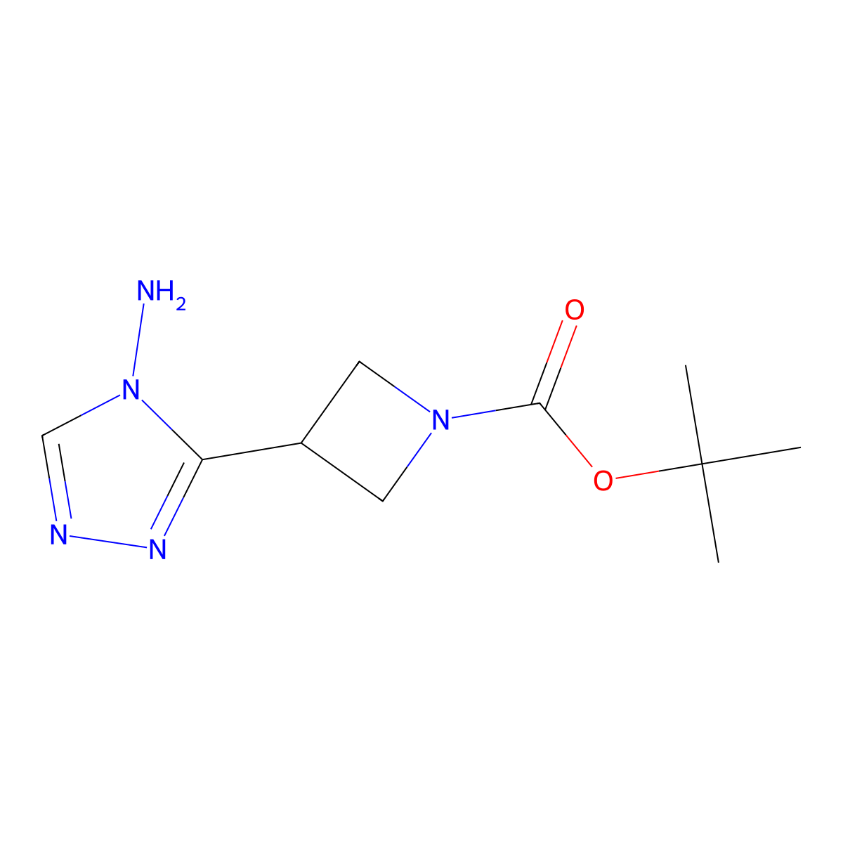 tert-butyl 3-(4-amino-4H-1,2,4-triazol-3-yl)azetidine-1-carboxylate molecular structure, CAS 2680536-20-1