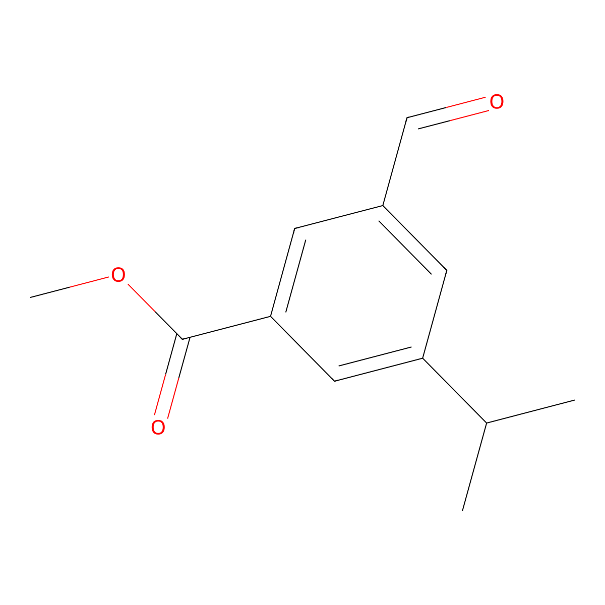 Methyl 3-formyl-5-isopropylbenzoate molecular structure, CAS 2680536-26-7