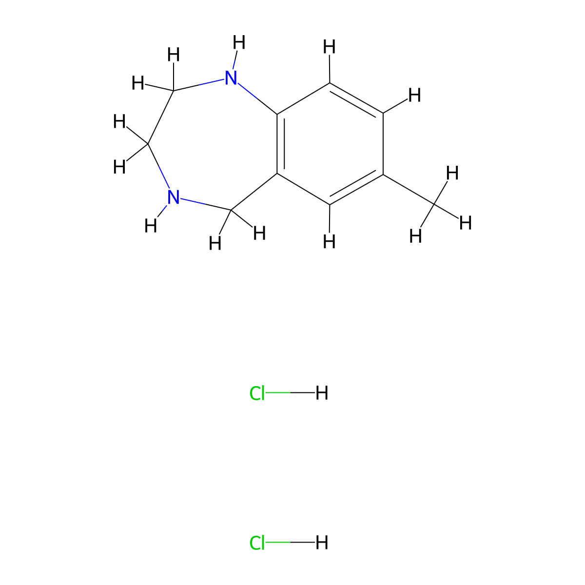 7-methyl-2,3,4,5-tetrahydro-1H-1,4-benzodiazepine dihydrochloride molecular structure, CAS 2680536-31-4