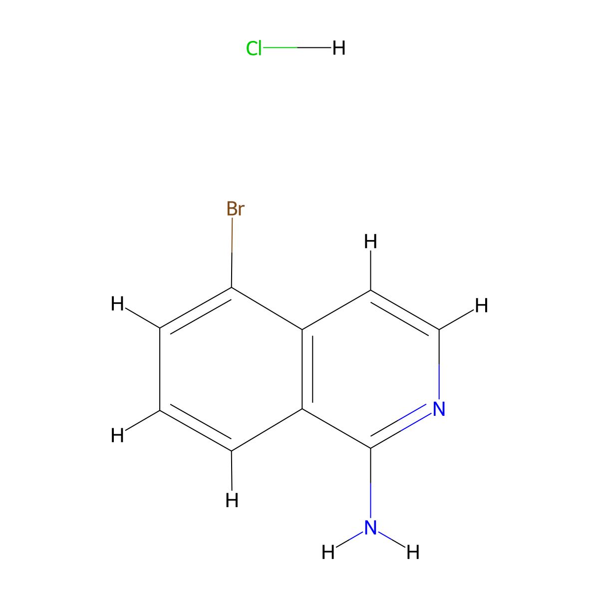 5-Bromoisoquinolin-1-amine hydrochloride molecular structure, CAS 2680536-33-6