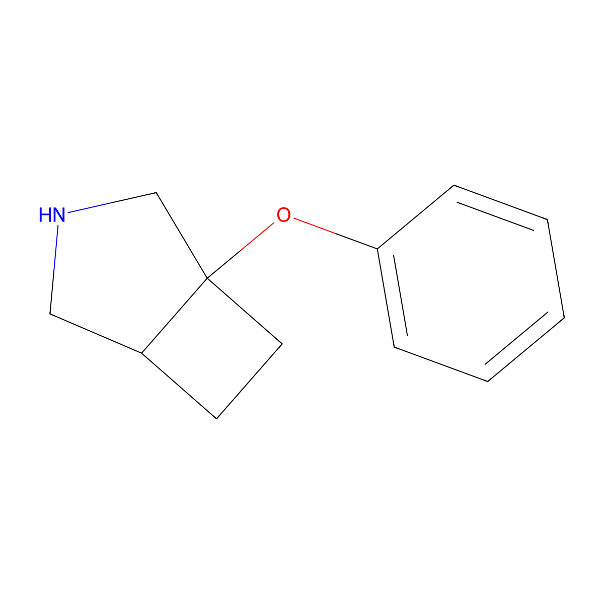 1-Phenoxy-3-azabicyclo[3.2.0]heptane molecular structure, CAS 2680536-42-7
