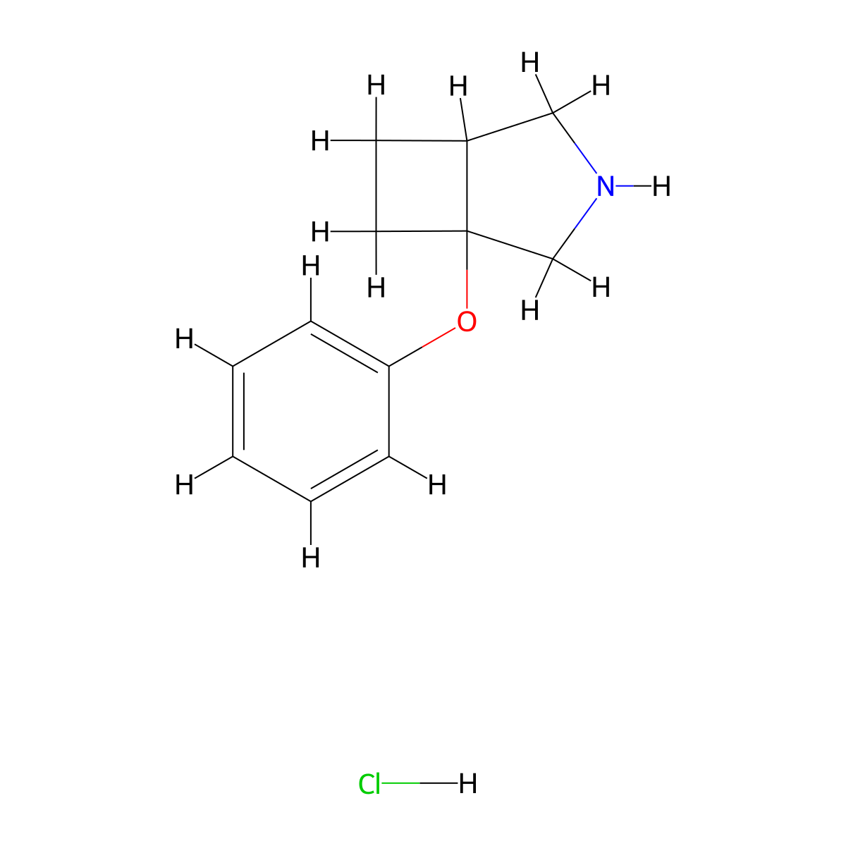 1-Phenoxy-3-azabicyclo[3.2.0]heptane hydrochloride molecular structure, CAS 2680536-43-8