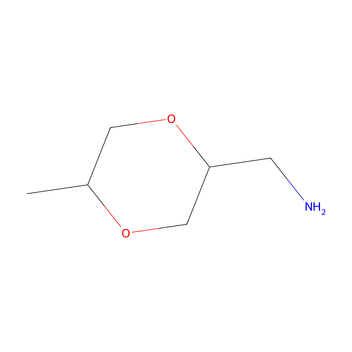 1-(5-Methyl-1,4-dioxan-2-yl)methanamine molecular structure, CAS 2680536-47-2