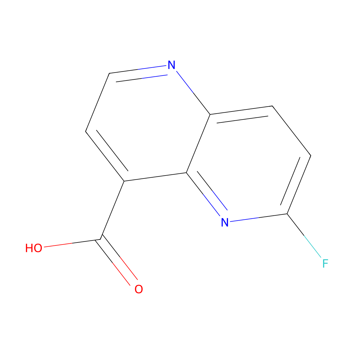 6-Fluoro-1,5-naphthyridine-4-carboxylic acid molecular structure, CAS 2680536-52-9