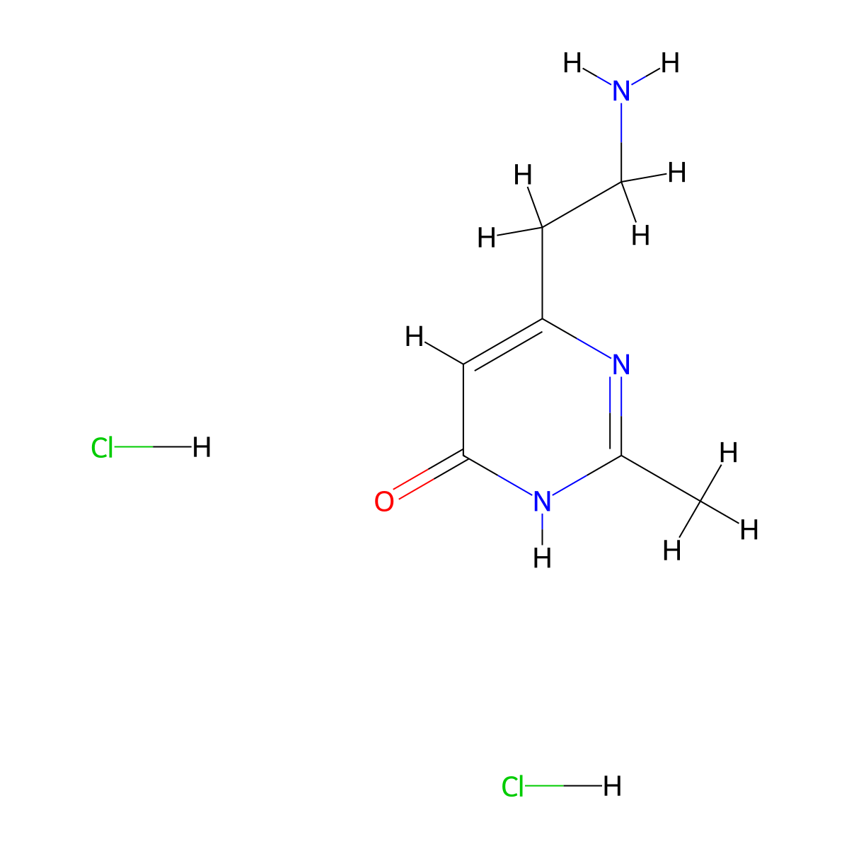 6-(2-Aminoethyl)-2-methylpyrimidin-4-ol dihydrochloride molecular structure, CAS 2680536-63-2