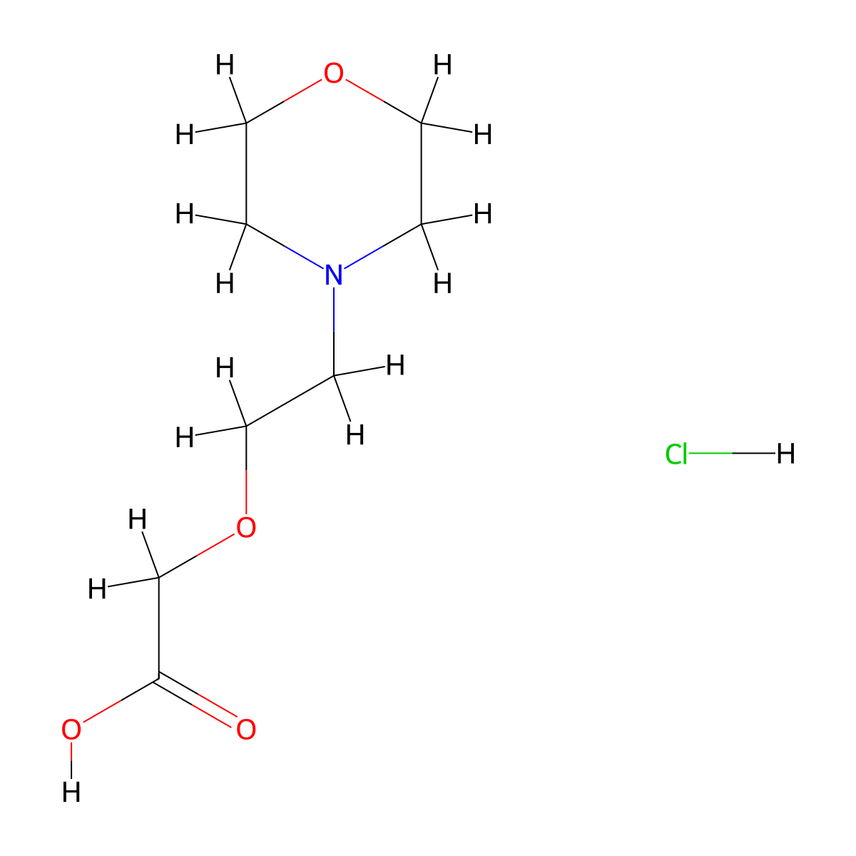 2-[2-(Morpholin-4-yl)ethoxy]acetic acid hydrochloride molecular structure, CAS 2680536-64-3