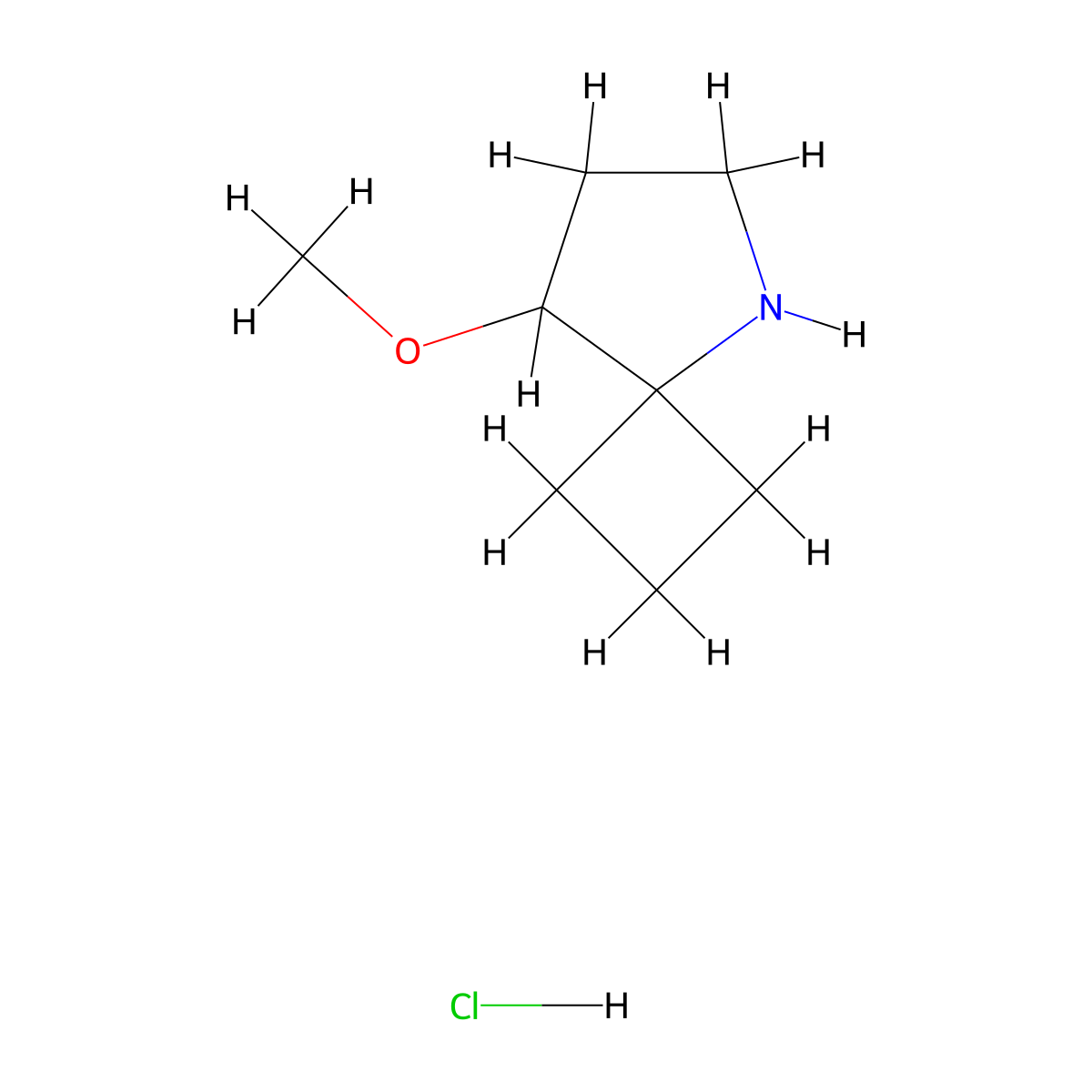 8-Methoxy-5-azaspiro[3.4]octane hydrochloride molecular structure, CAS 2680536-73-4