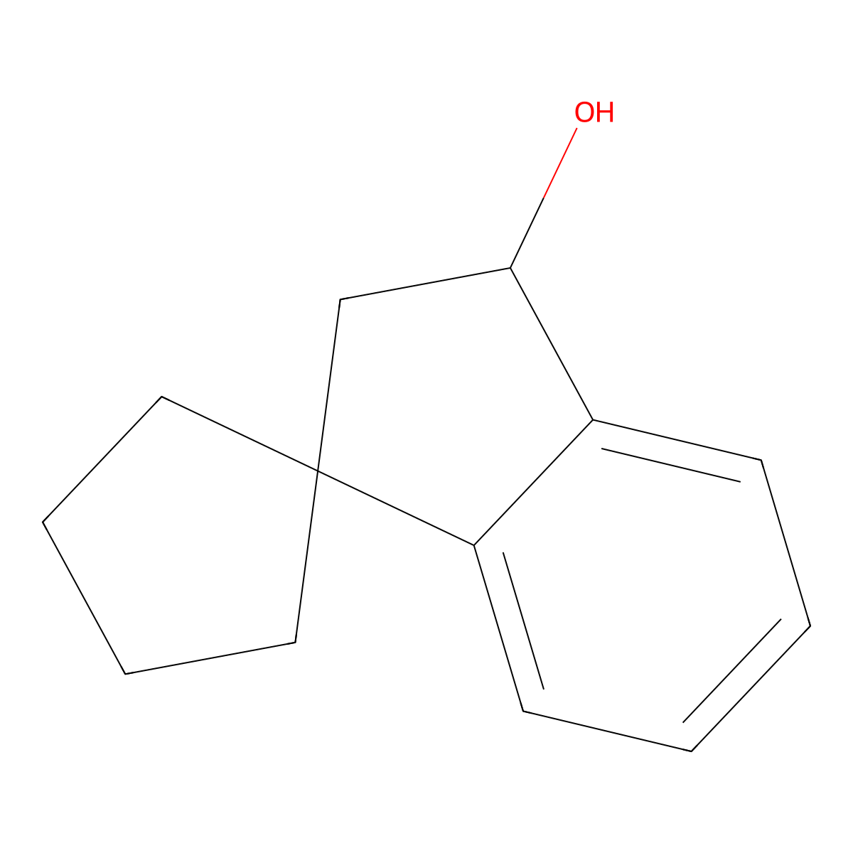 2',3'-Dihydrospiro[cyclopentane-1,1'-inden]-3'-ol molecular structure, CAS 2680536-81-4