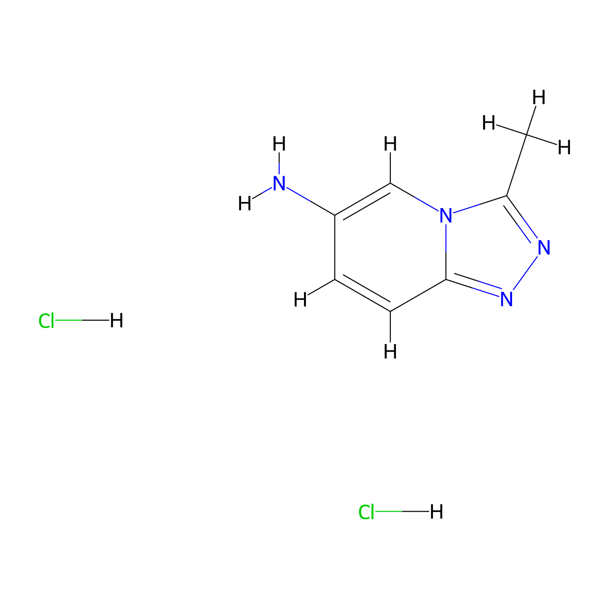 3-Methyl-[1,2,4]triazolo[4,3-a]pyridin-6-amine dihydrochloride molecular structure, CAS 2680536-83-6