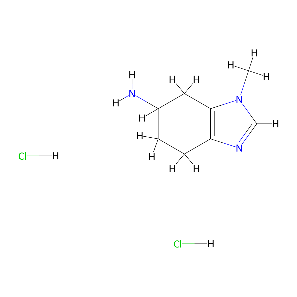1-methyl-4,5,6,7-tetrahydro-1H-1,3-benzodiazol-6-amine dihydrochloride molecular structure, CAS 2680536-94-9