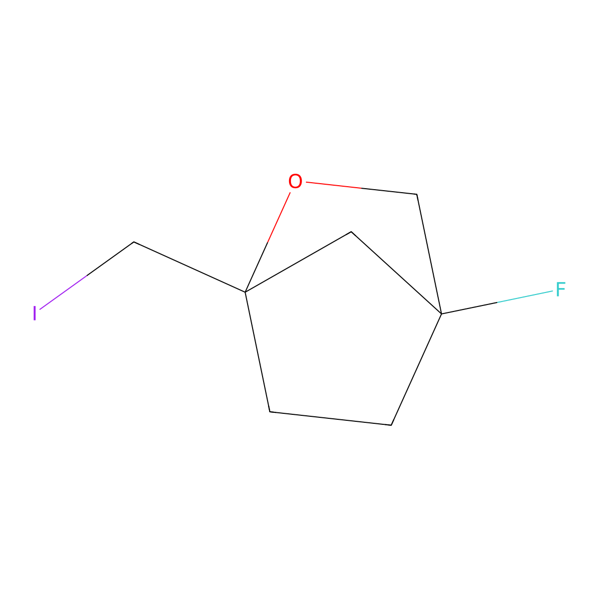 4-Fluoro-1-(iodomethyl)-2-oxabicyclo[2.2.1]heptane molecular structure, CAS 2680536-96-1