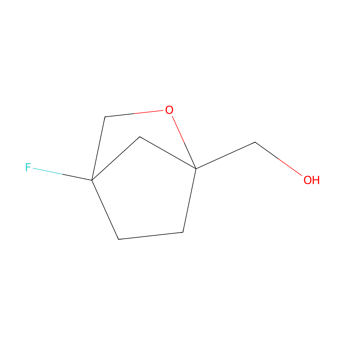 {4-Fluoro-2-oxabicyclo[2.2.1]heptan-1-yl}methanol molecular structure, CAS 2680537-00-0