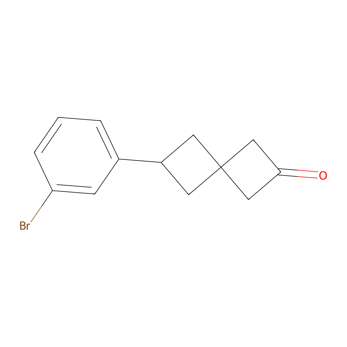 6-(3-Bromophenyl)spiro[3.3]heptan-2-one molecular structure, CAS 2680537-14-6