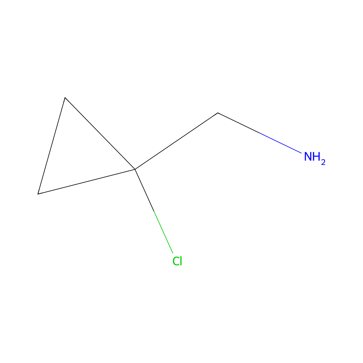 1-(1-Chlorocyclopropyl)methanamine molecular structure, CAS 2680537-23-7