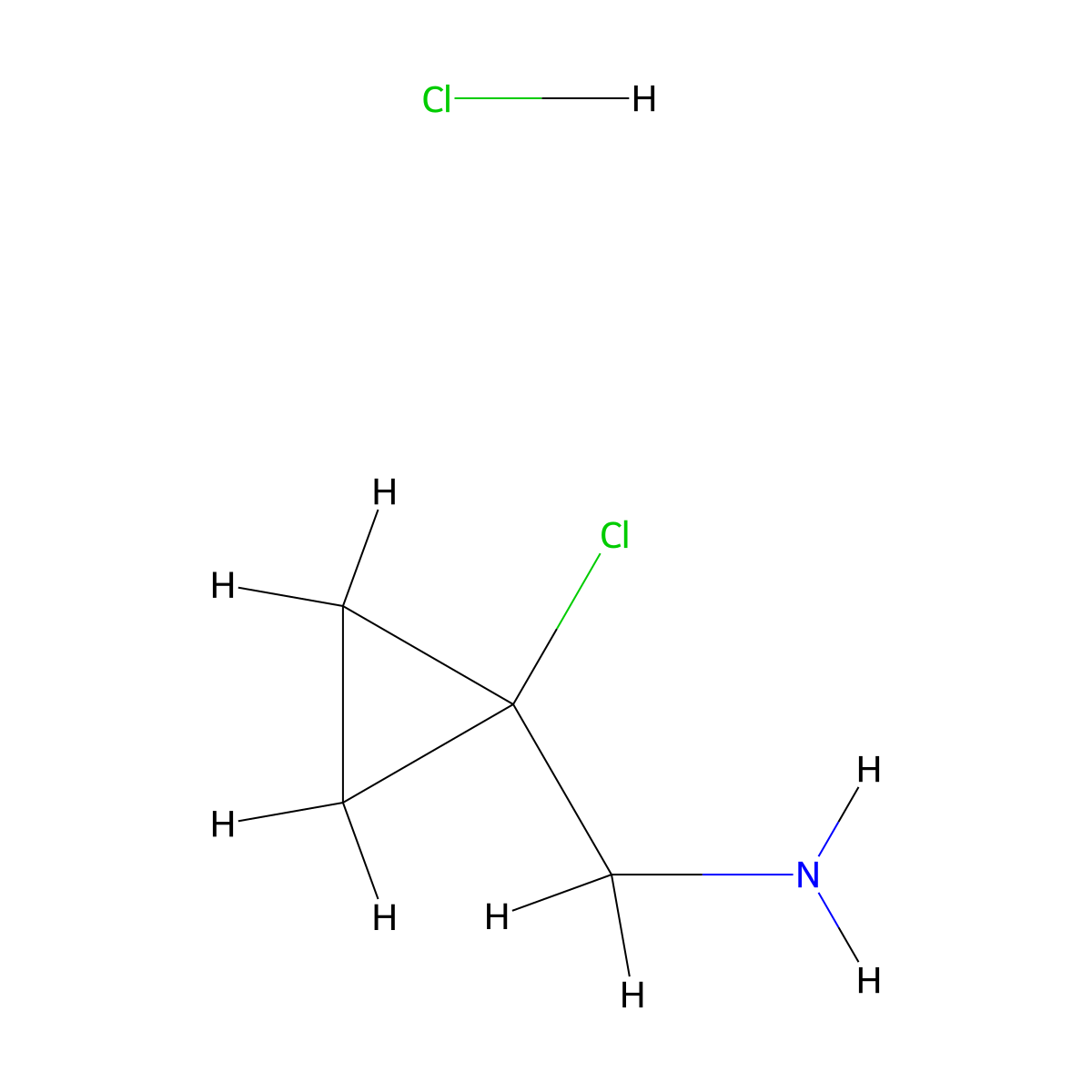 1-(1-Chlorocyclopropyl)methanamine hydrochloride molecular structure, CAS 2680537-24-8