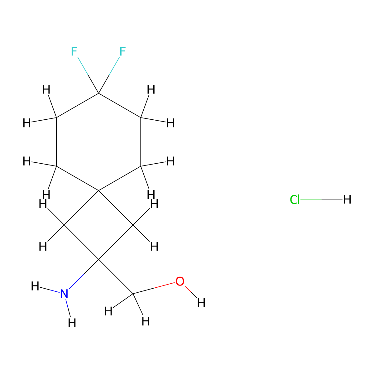 {2-Amino-7,7-difluorospiro[3.5]nonan-2-yl}methanol hydrochloride molecular structure, CAS 2680537-33-9